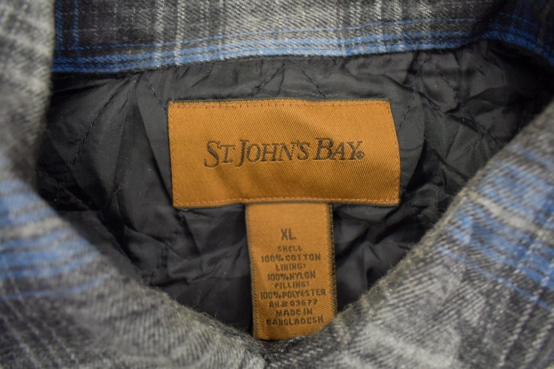 Vintage 1990s St Johns Bay Plaid Flannel Button Up Shirt