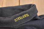 Vintage 1990s Pittsburgh Steelers NFL Mock Neck Crewneck Sweatshirt