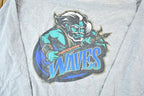 Vintage 1990s Jansport Pepperdine Waves Graphic Long Sleeve T-Shirt