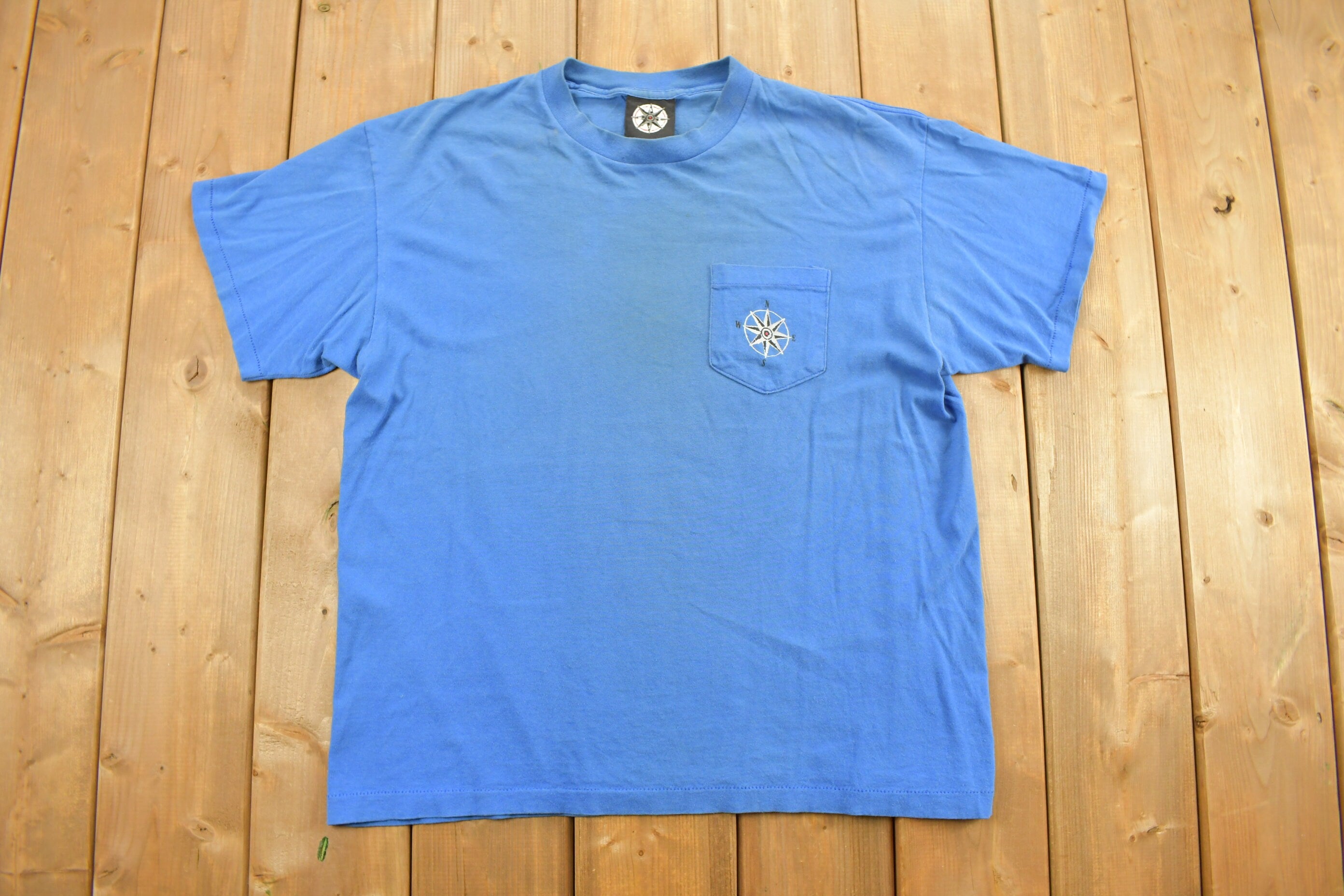 Vintage 1990s Skiing Compass Graphic T Shirt