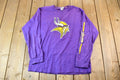 Vintage 1990s Minnesota Vikings NFL Football Long Sleeve Graphic T-Shirt / NFL Team Apparel / Skol Vikings / 90s NFL Tee / Vikings Football