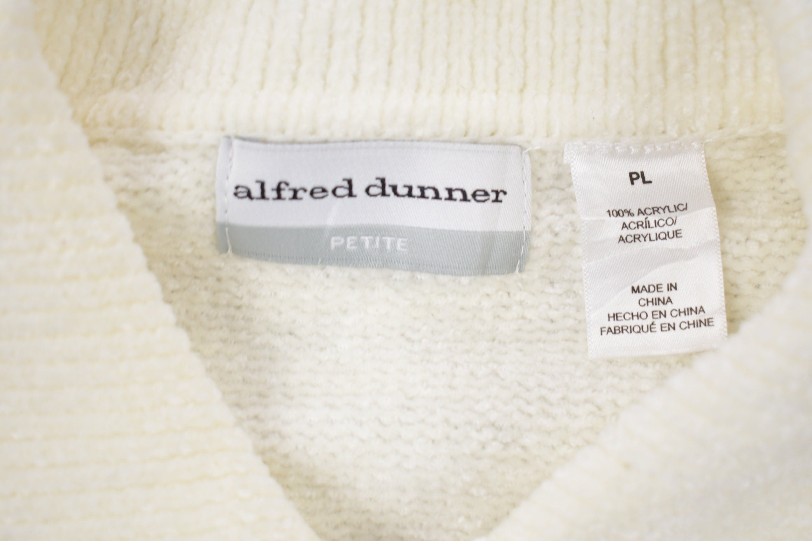 Vintage 1990s Alfred Dunner Zip Up Knitted Sweater