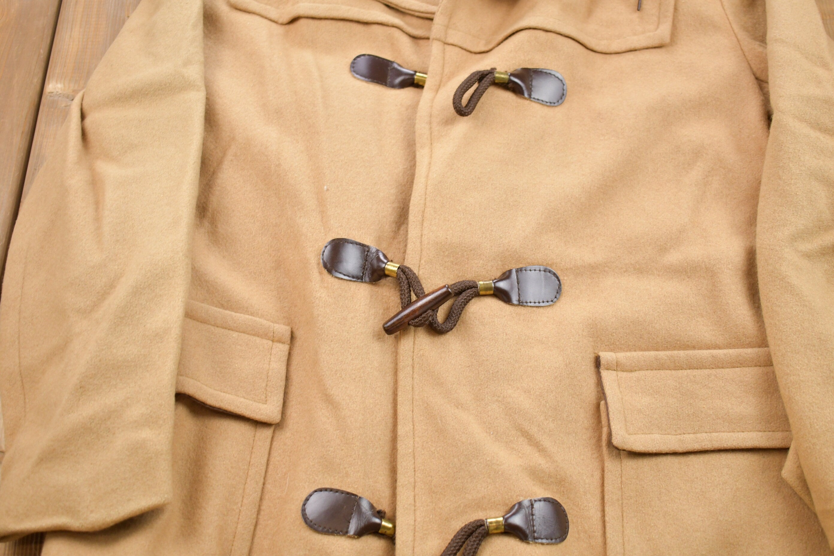 Vintage 1980s Duffle Coat Of Canada 100% Wool Jacket