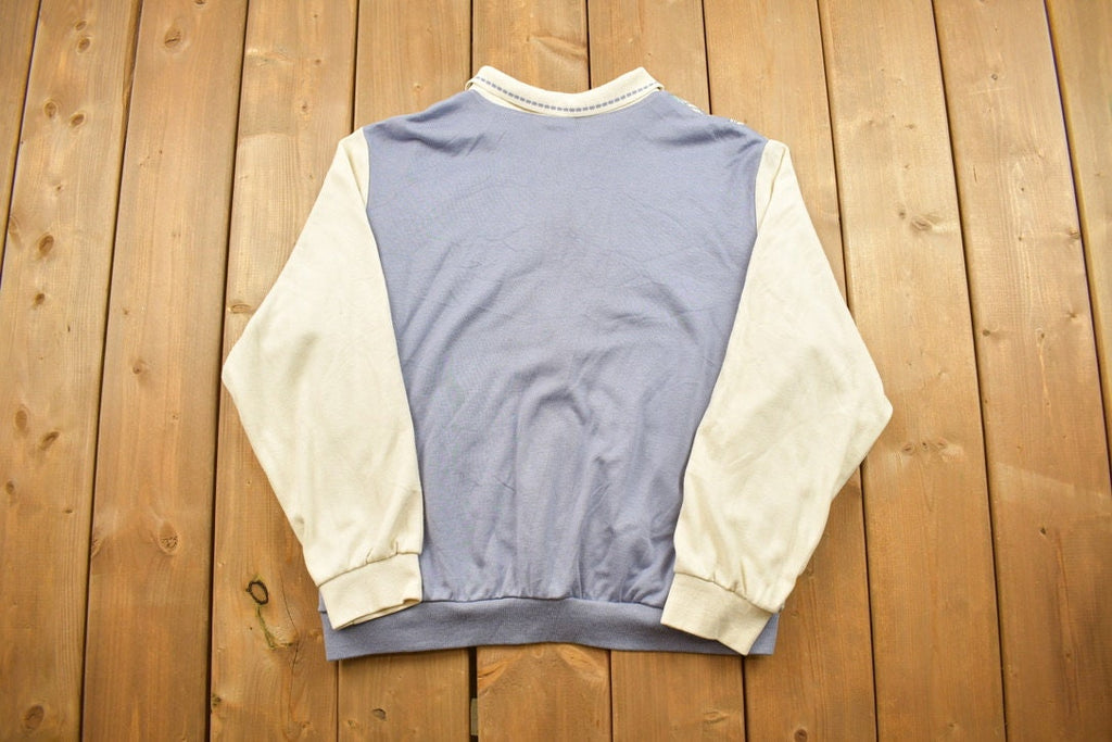Vintage 1990s Cute Quarter Button Collared Sweater
