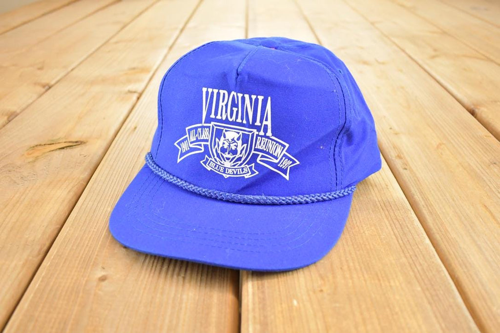 Vintage 1980s Virginia Snapback Rope Hat /