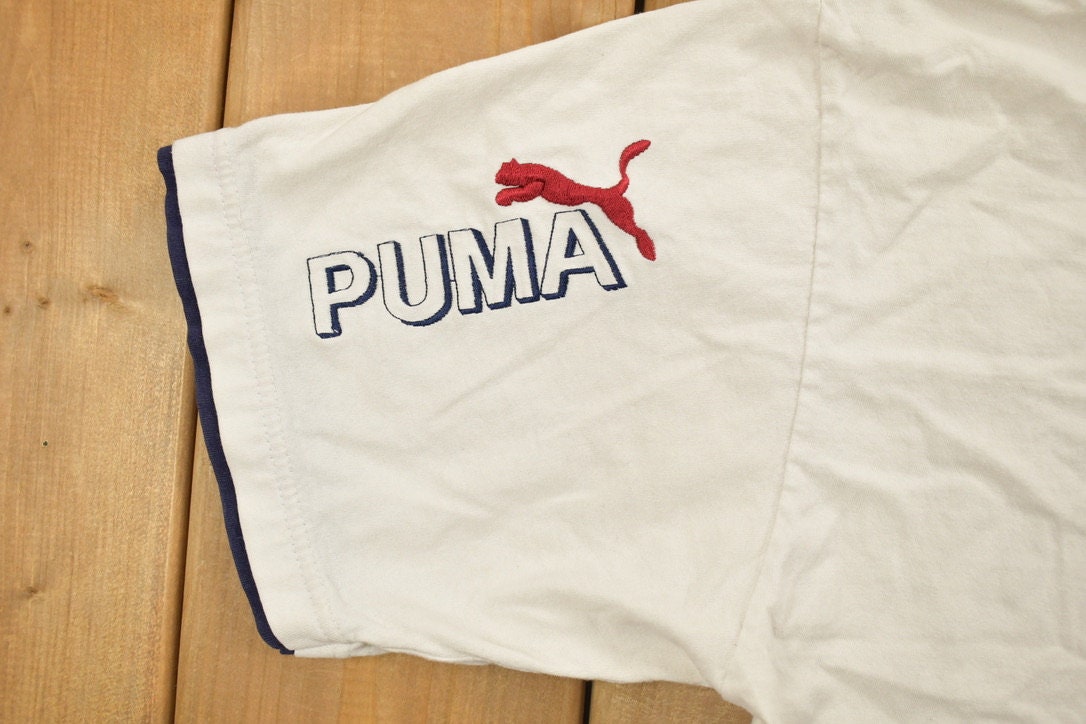 Vintage 1990s Embroidered Puma T-Shirt