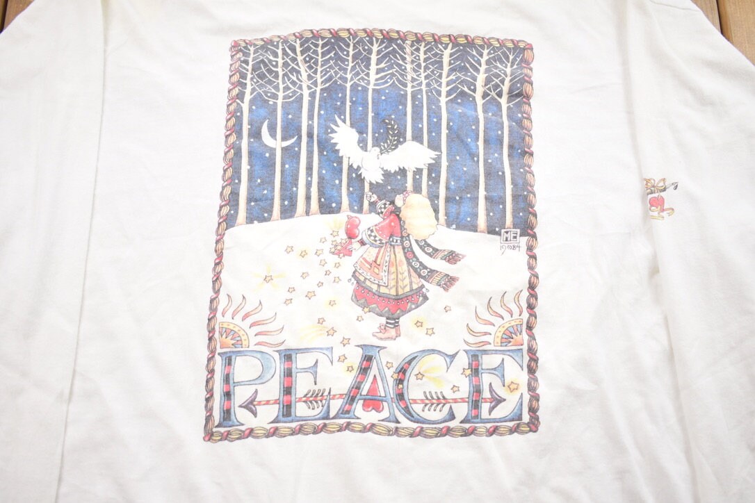 Vintage 1984 Peace Graphic Long Sleeve Tee