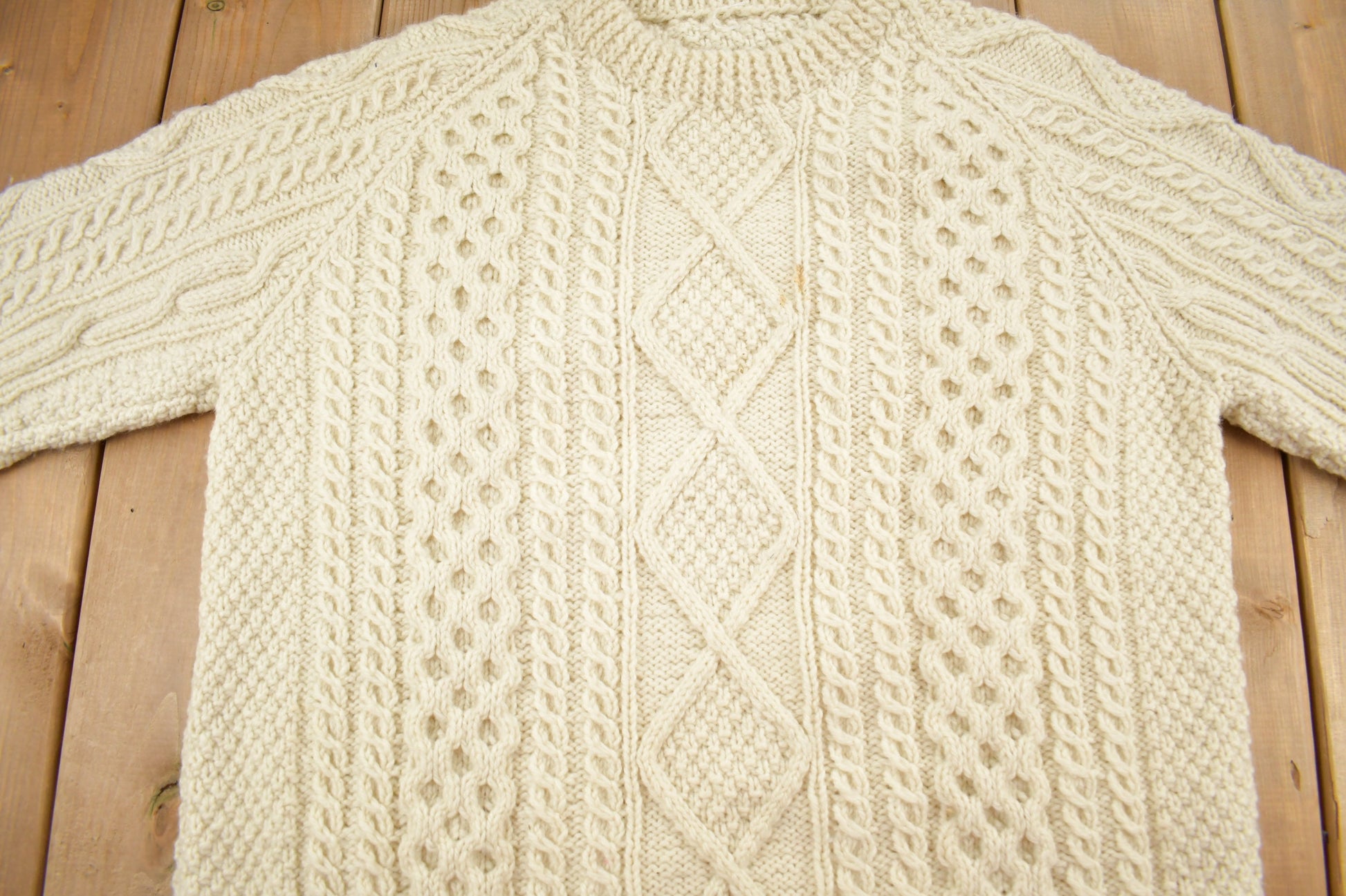 Vintage 1980s 3D Cable Knit Sweater
