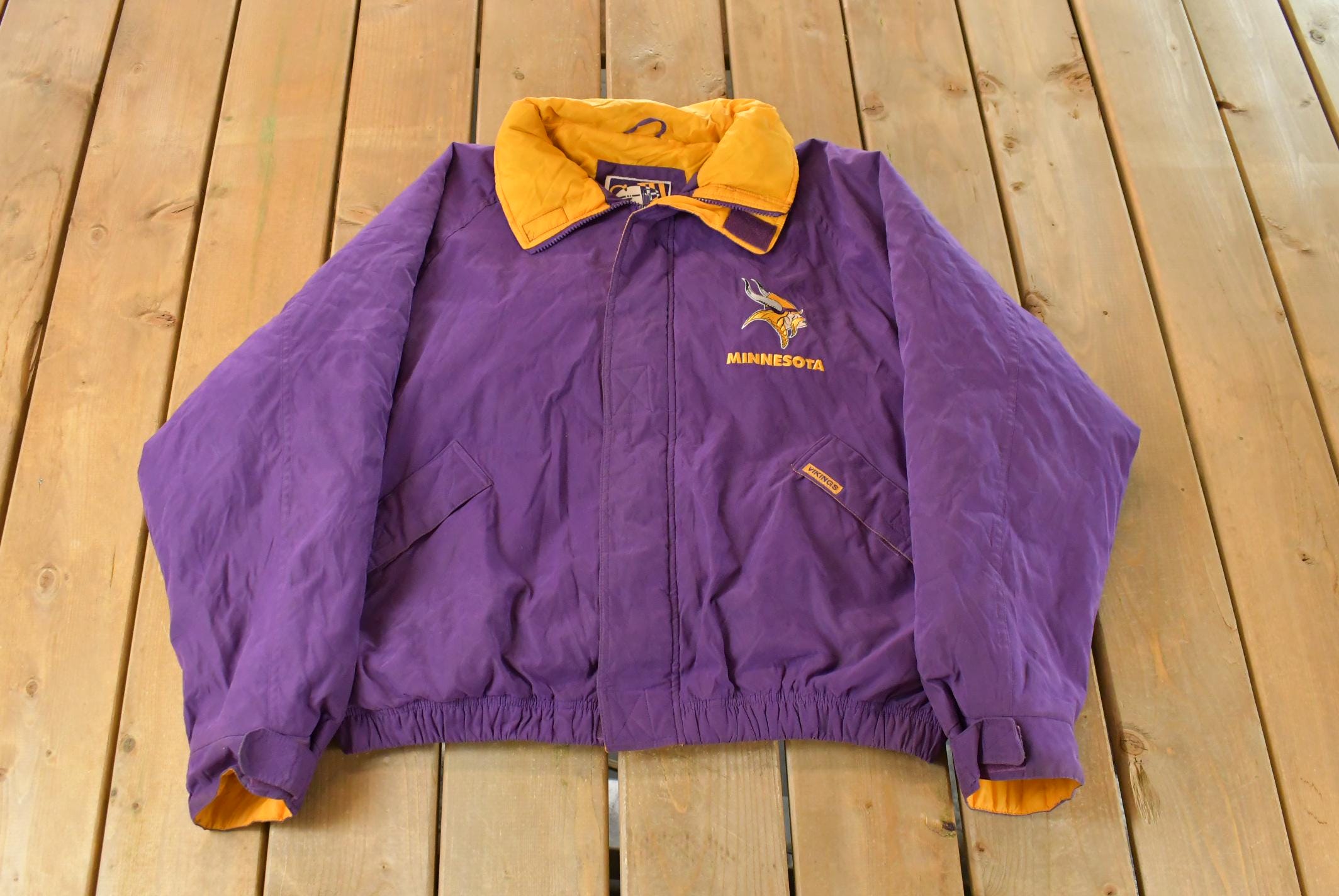 Vintage 1990s Minnesota Vikings NFL Football Jacket Men's XL