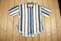 Vintage 1990s Natural Issue Thick Striped Long Sleeve Button Up Shirt