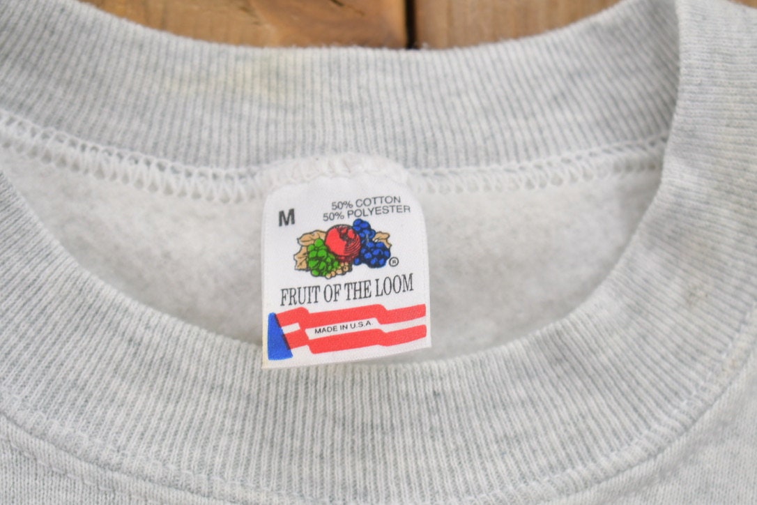 Vintage 1991 Alaska Fire Weed Flower Graphic Crewneck Sweater