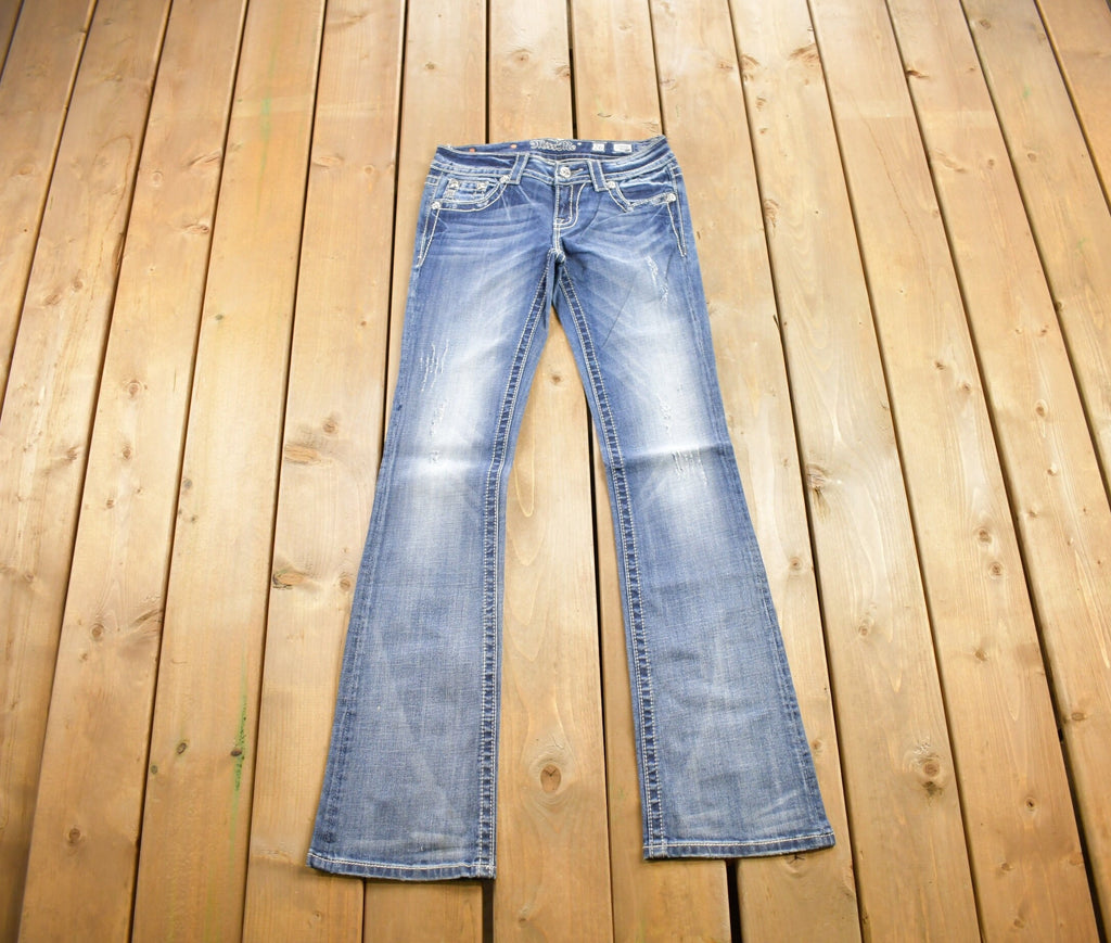 Vintage Y2K Miss Me Bedazzled Low Rise Jeans Size 26x34