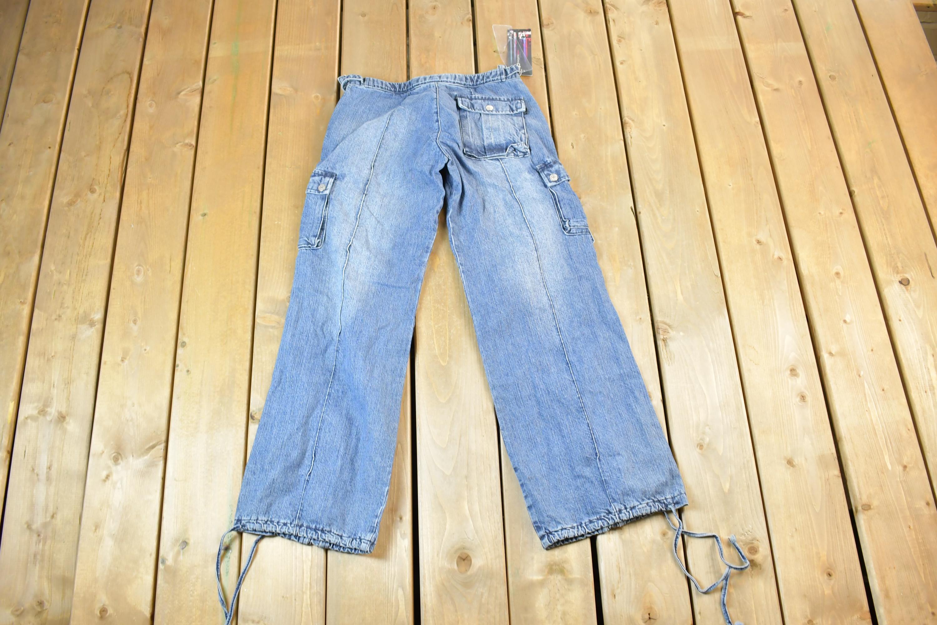 Vintage 1990s Deadstock Muryama Crazy Zipper Denim Jeans Size 30 x 29