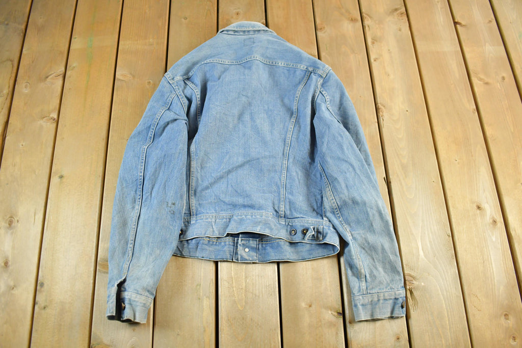 Vintage 1970s Lee Sanforzied Denim Jean Trucker Jacket Men's Small