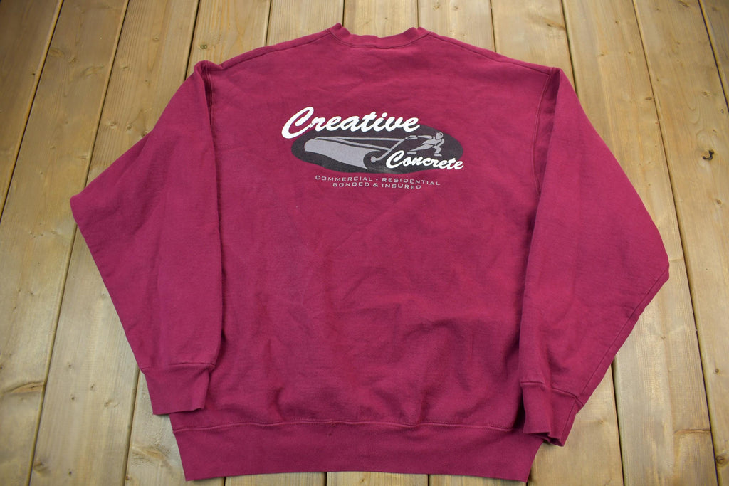 Vintage 1990s Creative Concrete Crewneck Sweatshirt Made In USA