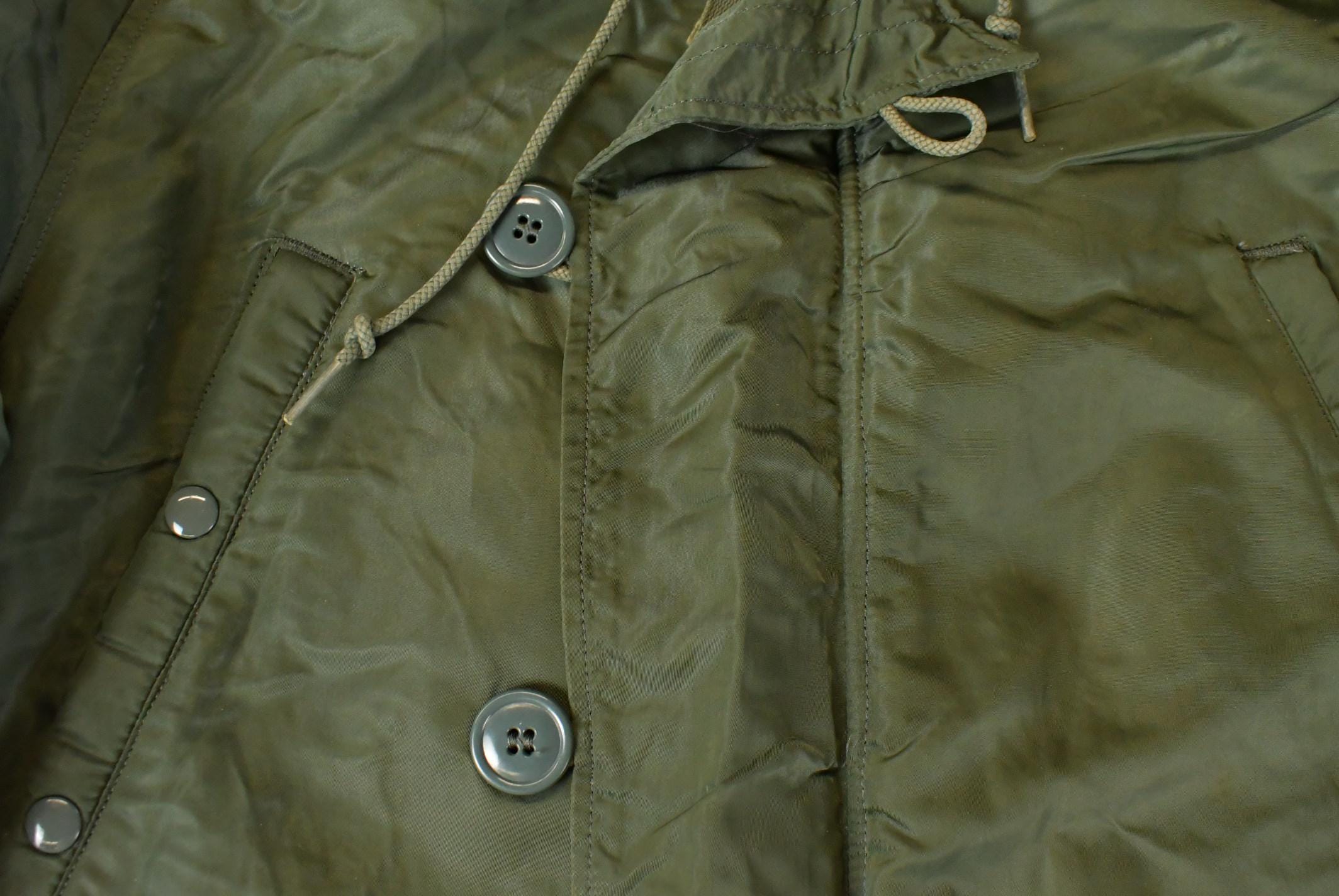 Vintage 1970s Military Type N-3B Snorkel Parka Jacket Men's M