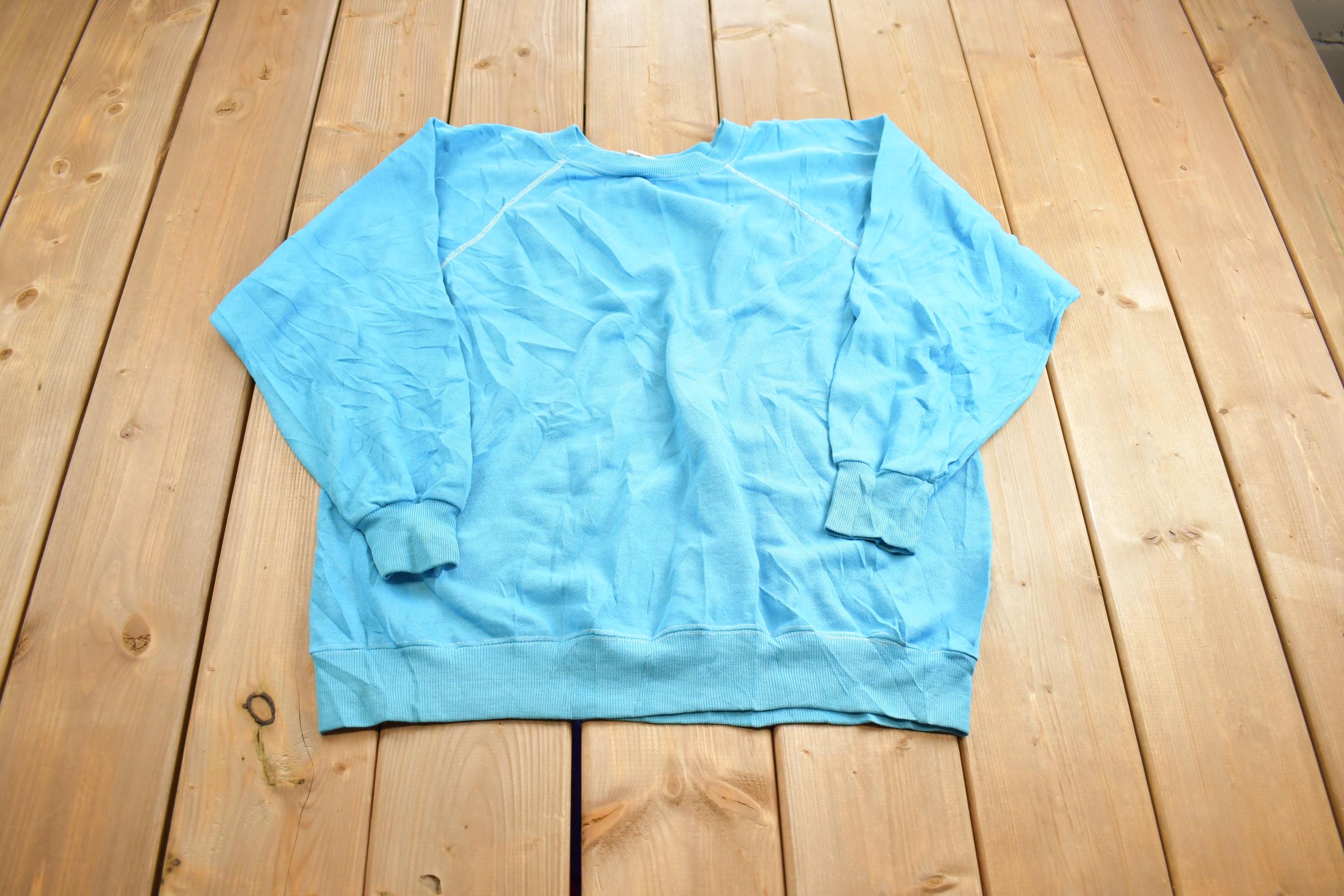 Vintage 1990s Wrangler Blue Crewneck Sweatshirt Made In USA