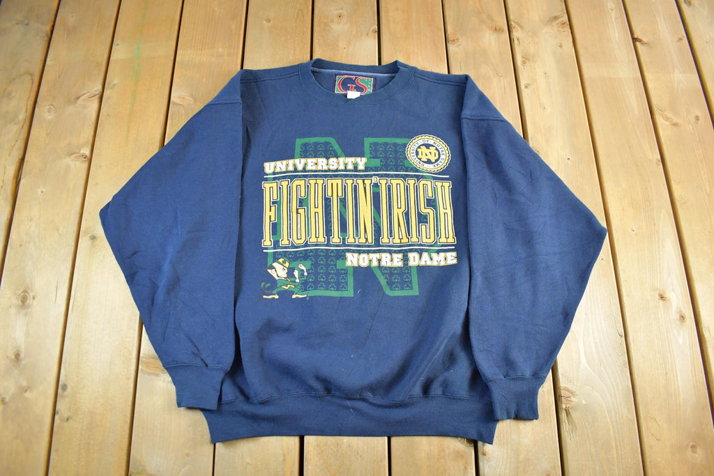 Vintage 90s Notre Dame Fighting Irish Crewneck Sweatshirt (Men's XL)