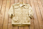 Vintage 1980s Leather Button Up Jacket