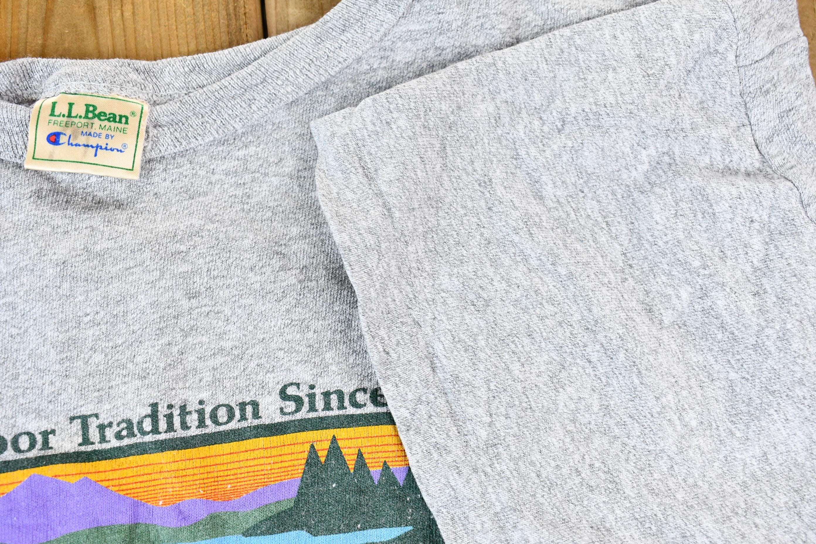 Vintage 1990s L.L. Bean Logo Freeport Maine Single Stitch Graphic T-Shirt