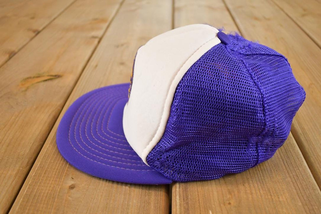 Vintage 1980s Minnesota Vikings Mesh Trucker NFL Snapback Hat /