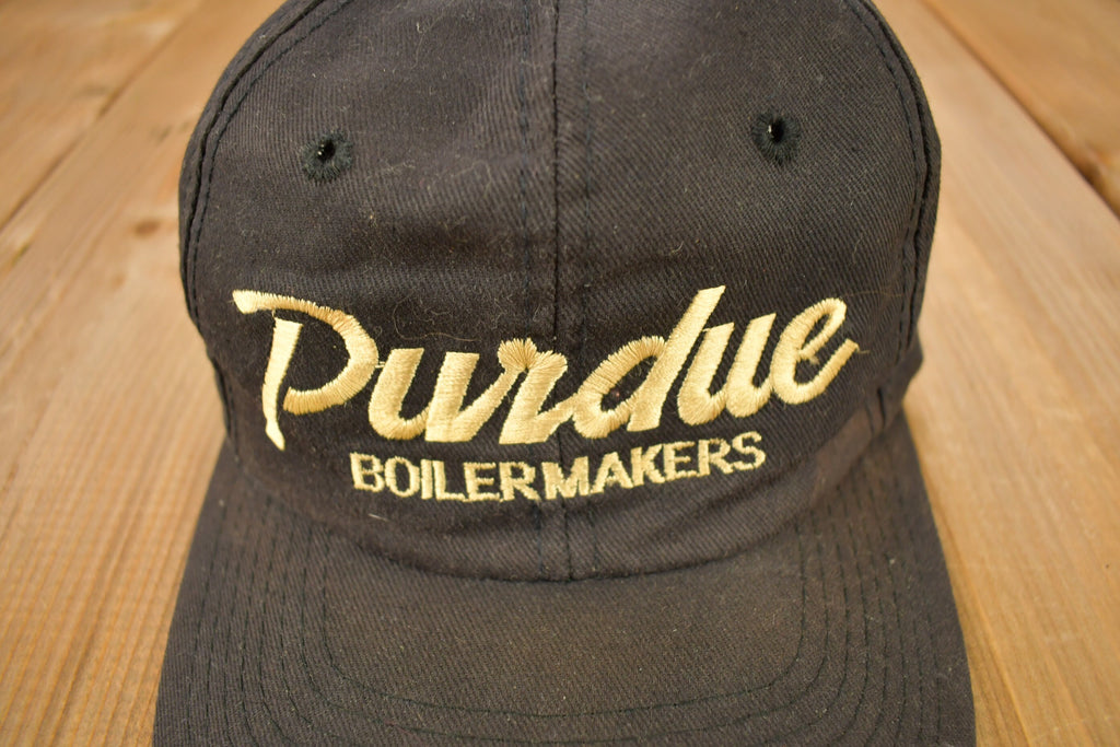 Vintage 1990s Purdue Boilermakers Collegiate Script Snap Back Hat