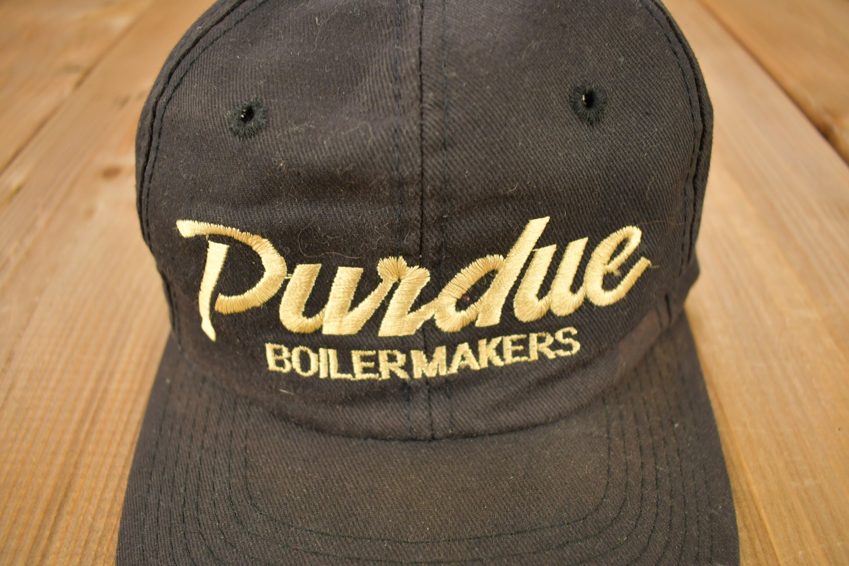Vintage 1990s Purdue Boilermakers Collegiate Script Snap Back Hat