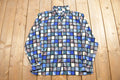 Vintage 1980s Kathy Che Stain Glass Pattern Button Up Shirt