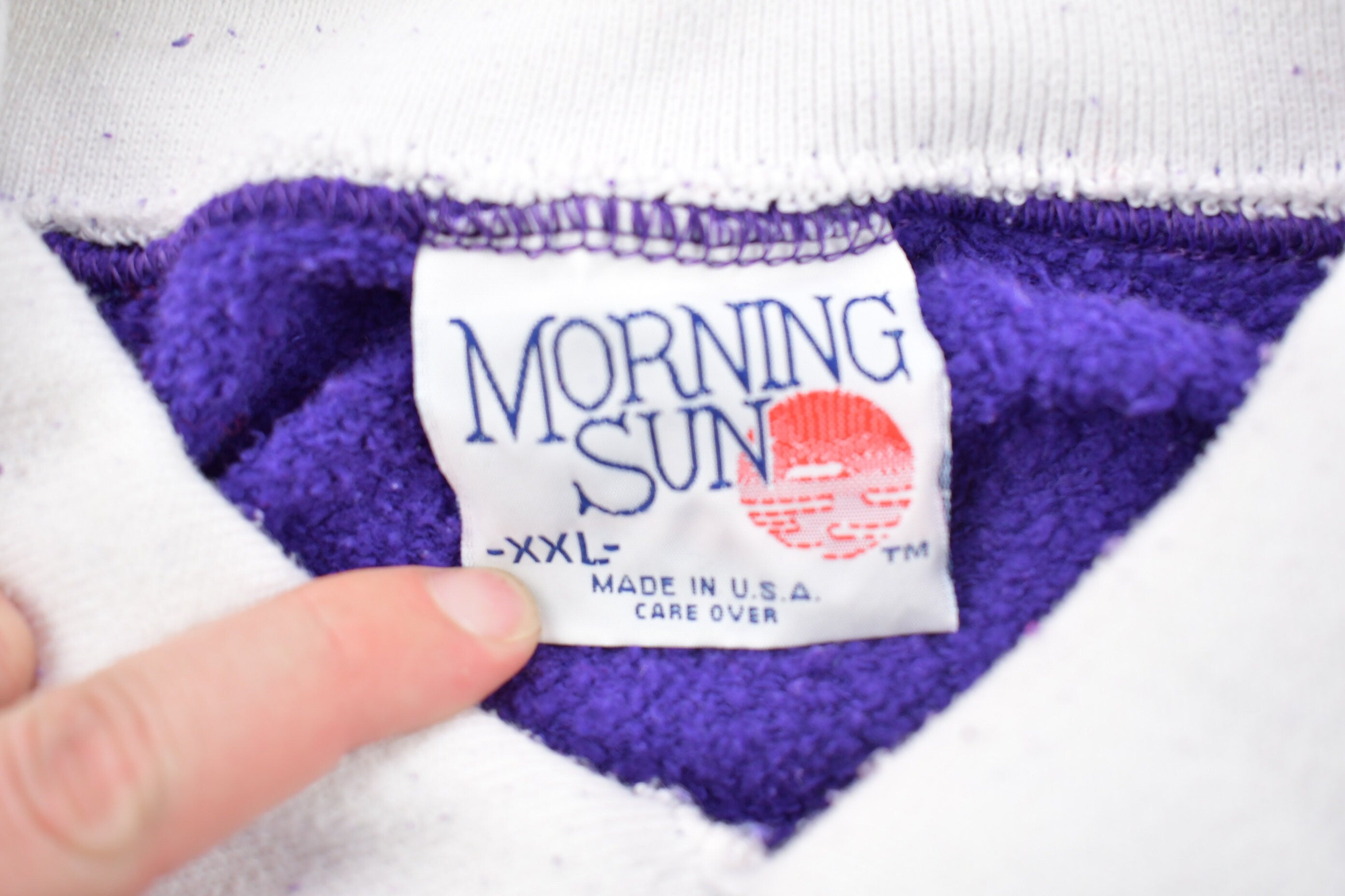 Vintage 1990s Morning Sun Floral Collared Sweater / 90s Crewneck / Grandma Sweater / Streetwear / Made In USA / Animal Theme