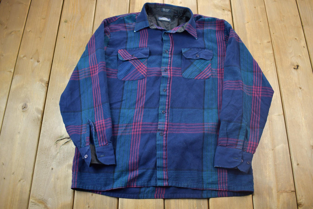Vintage 1990s BackPackers Souvenir Plaid T-Shirt