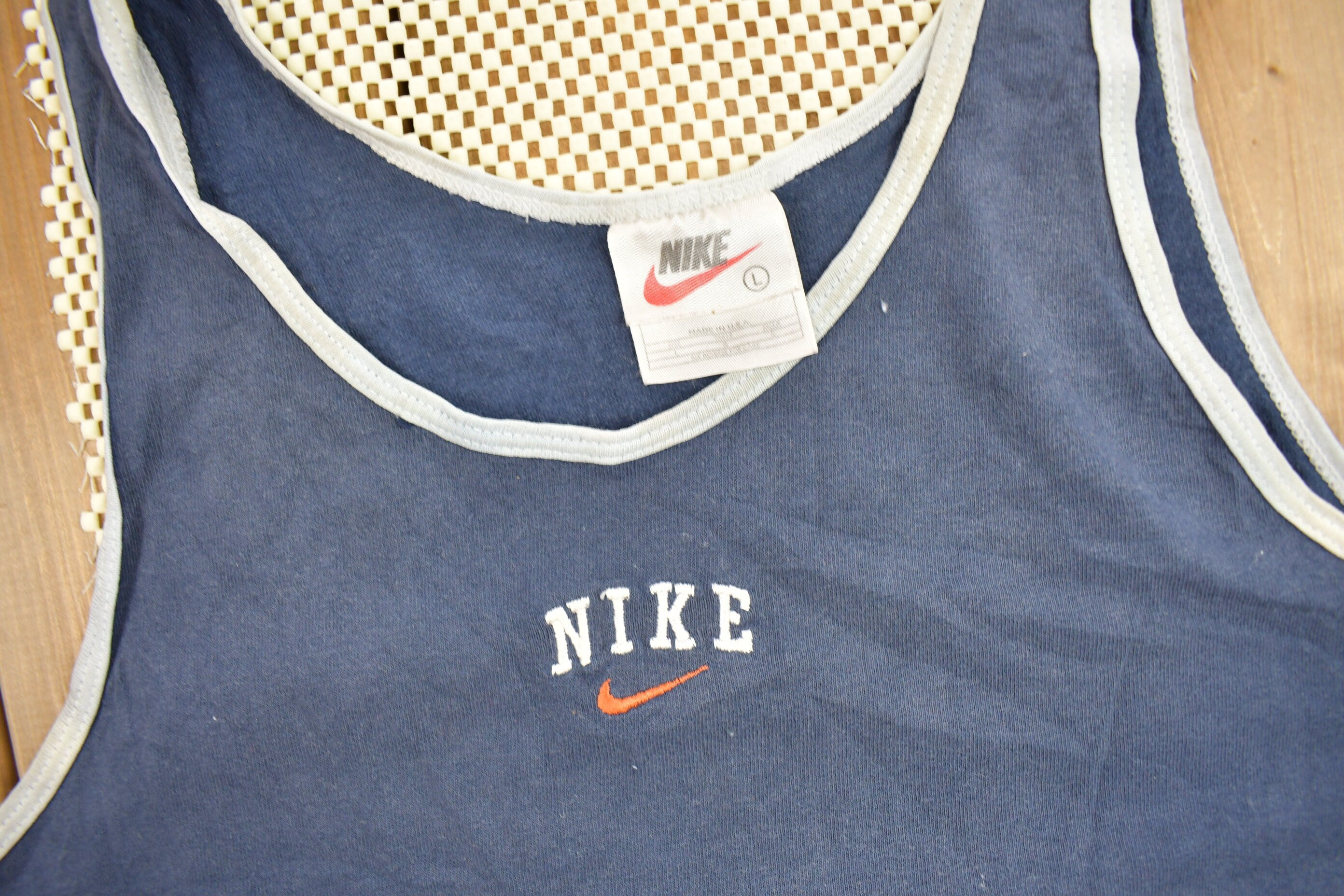 Vintage 1990s Nike Embroidered Tank Top Shirt