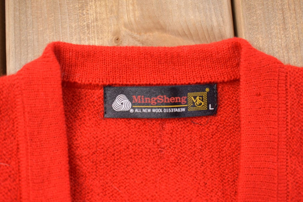 Vintage 1990s Ming Sheng 100% Wool Knit Sweater