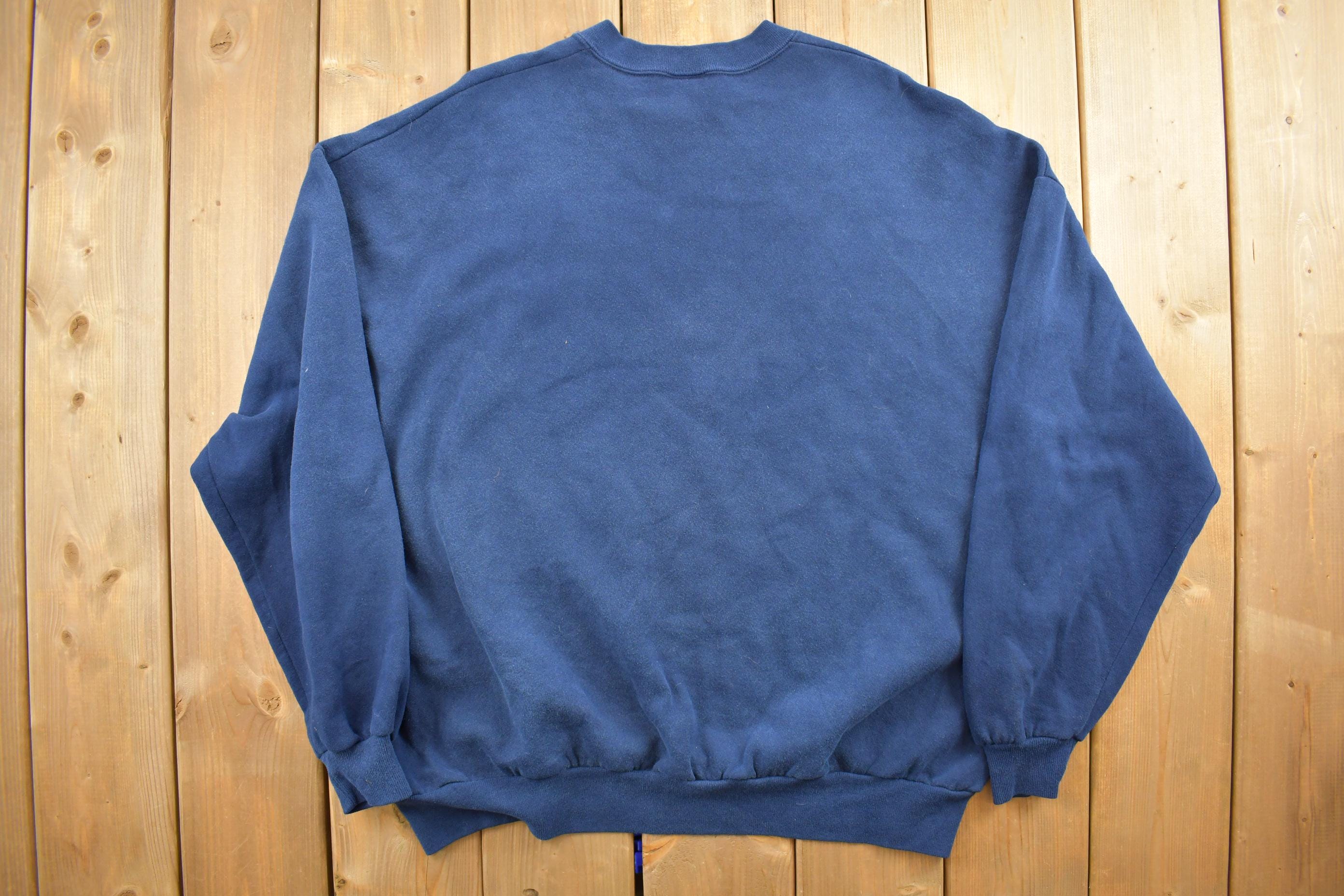 Vintage 1990s Blue Cute Christmas Crewneck Sweater