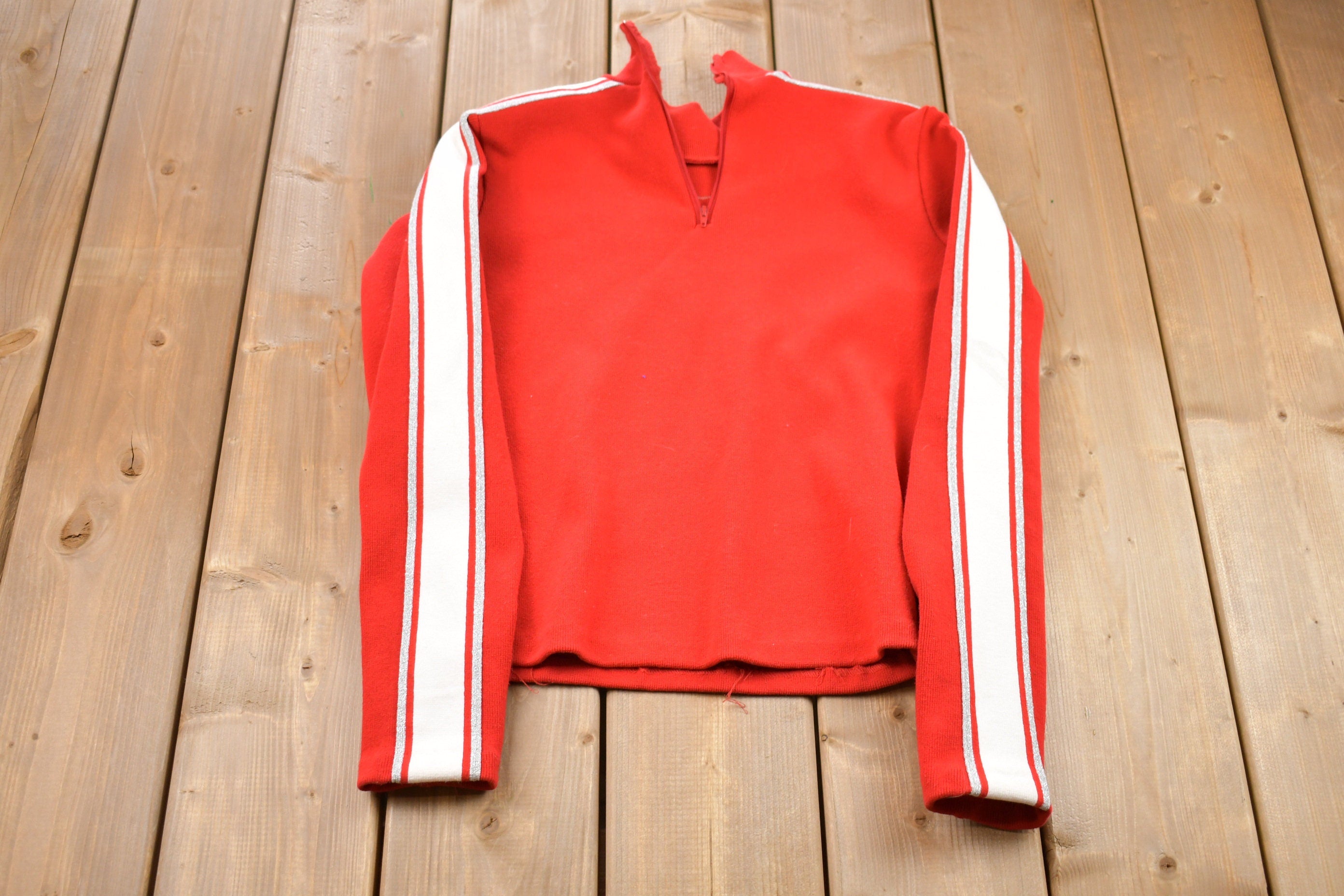 Vintage 1990s Spartans Quarter Zip Knitted Sweater