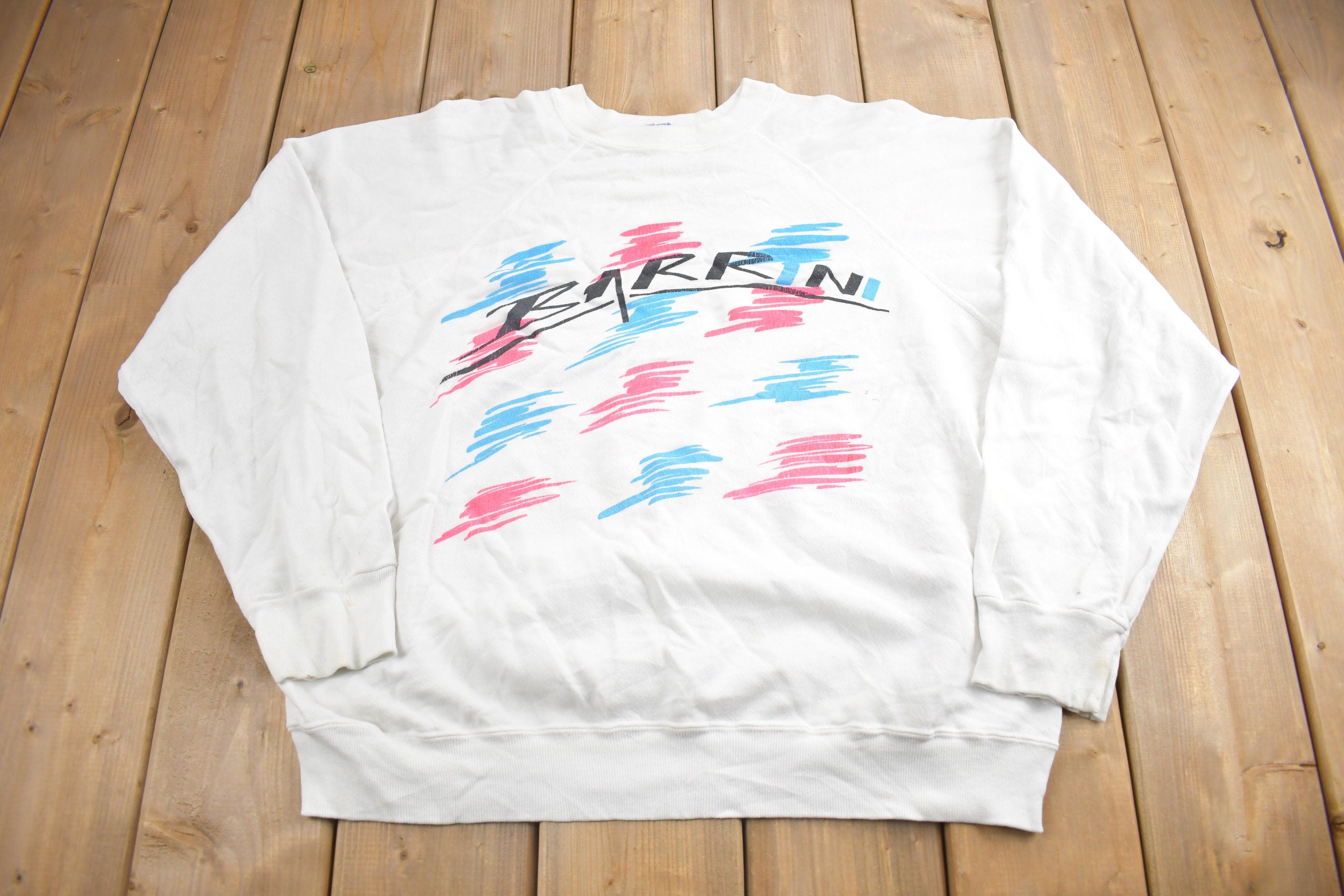 Vintage 1980s Barrini Raglan Crewneck Sweatshirt