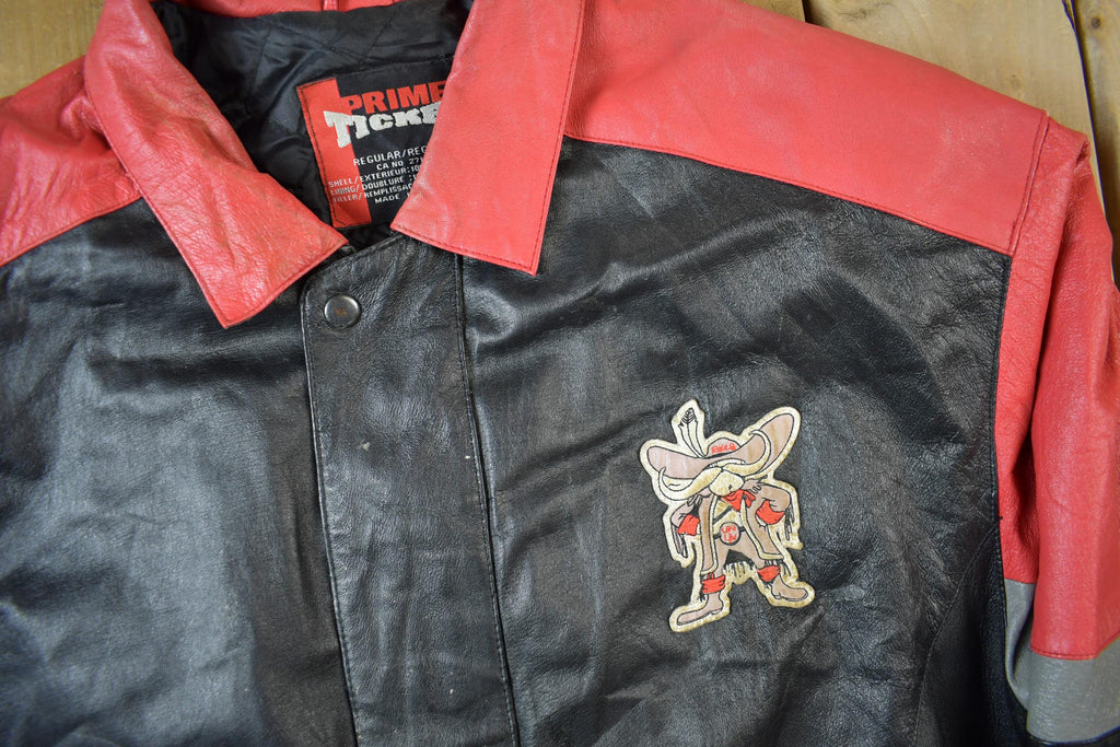 Vintage 1990s University of Las Vegas Rebels Collegiate NCAA Leather Jacket