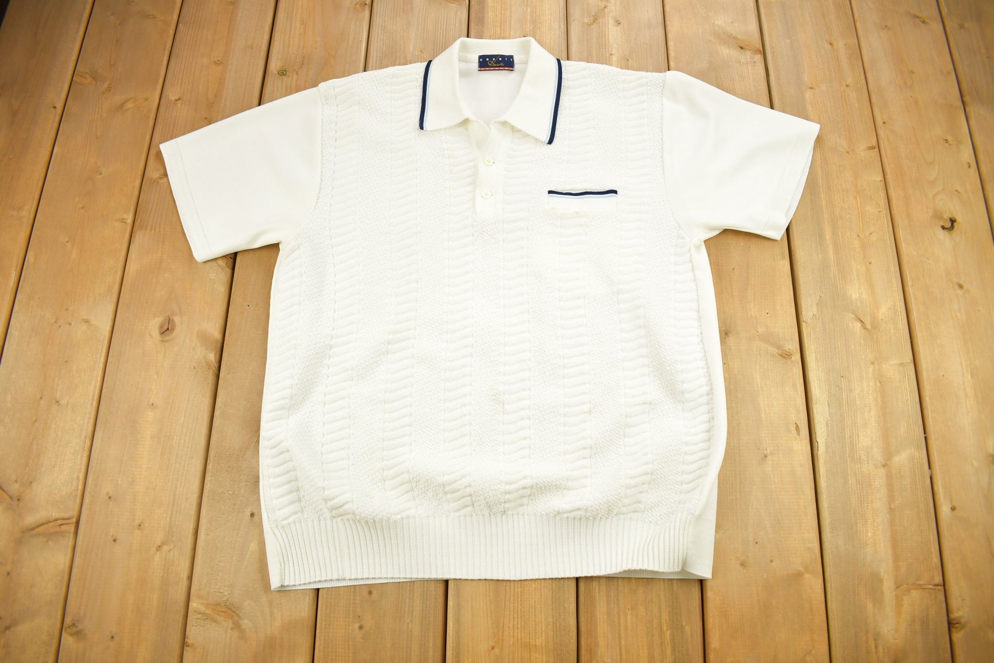 Vintage 1980s Gordie Howe American Style Collared Pullover Polo Shirt