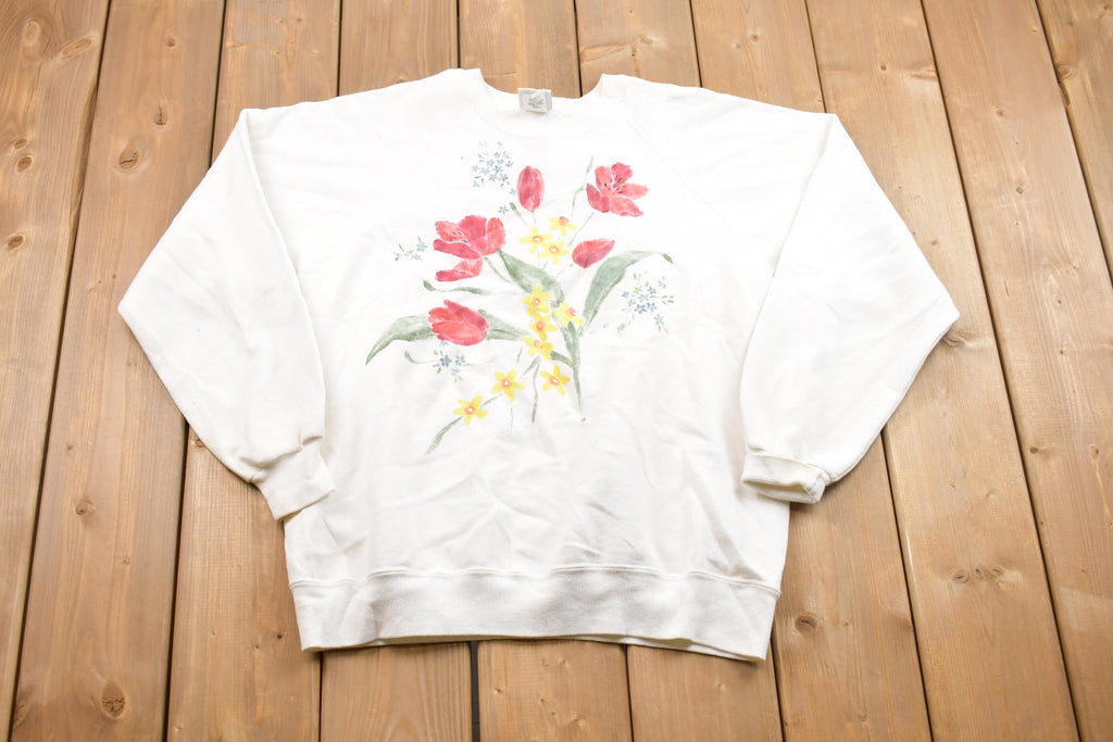 Vintage 1989 Raglan Floral Crewneck Sweatshirt