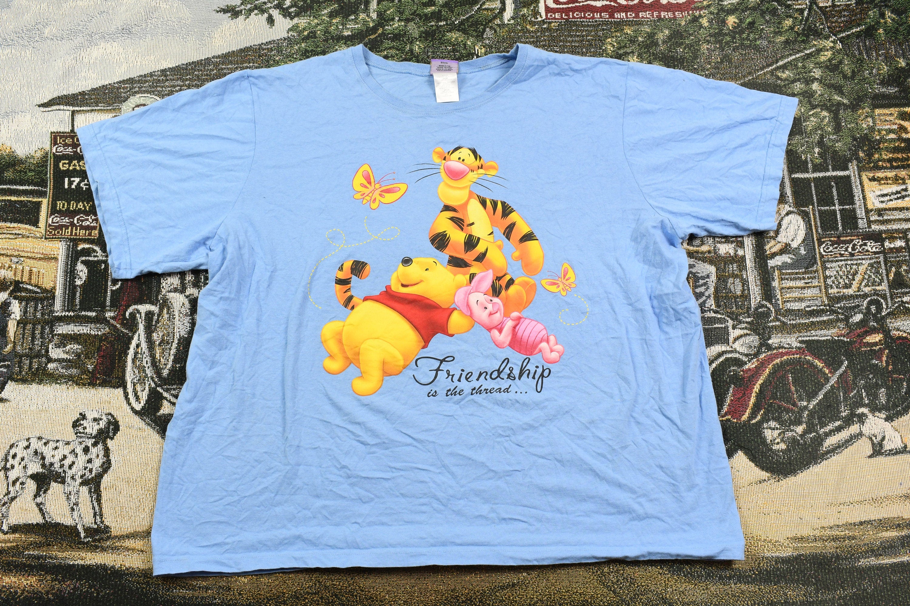 Vintage 1990s Disney Winnie the Pooh Graphic T Shirt  Cartoon Graphic  80s  90s  Streetwear Fashion  Retro Style  Friendship Tee