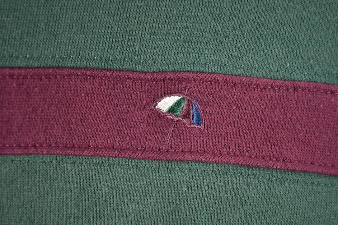 Vintage 1990s Arnold Palmer Quarter Button Collared Crewneck Sweatshirt