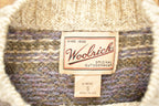 Vintage 1990s Woolrich Abstract Wool Knit Cardigan Sweater Women's L