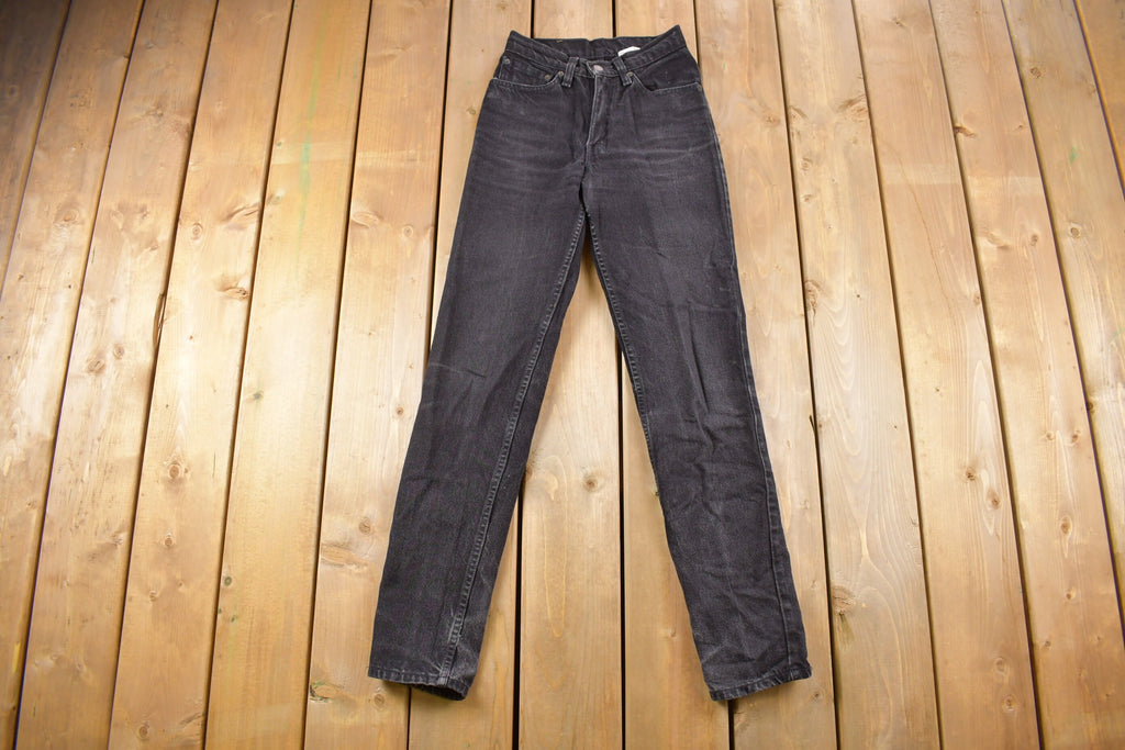 Vintage 1990s Levi's 612 Red Tab Women's Black Denim Jeans Size 24 x 30