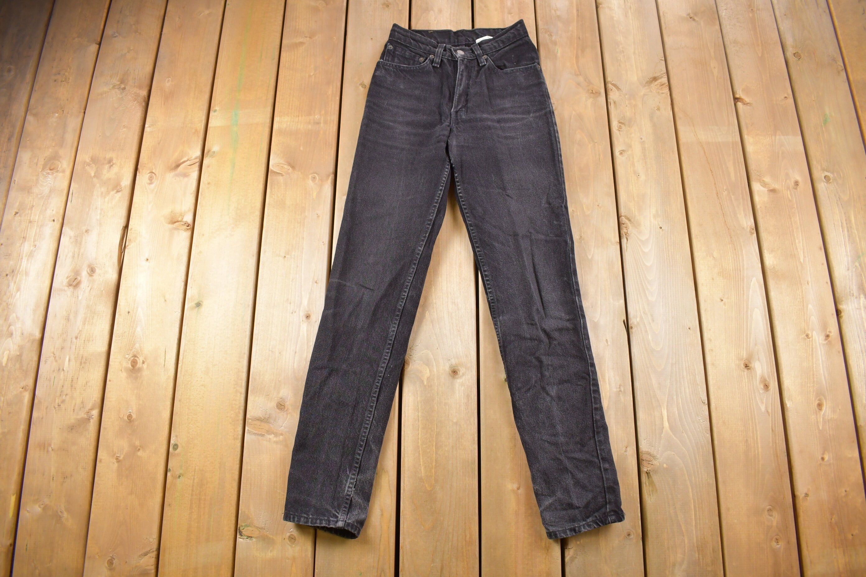 Vintage 1990s Levi's 612 Red Tab Women's Black Denim Jeans Size 24 x 30