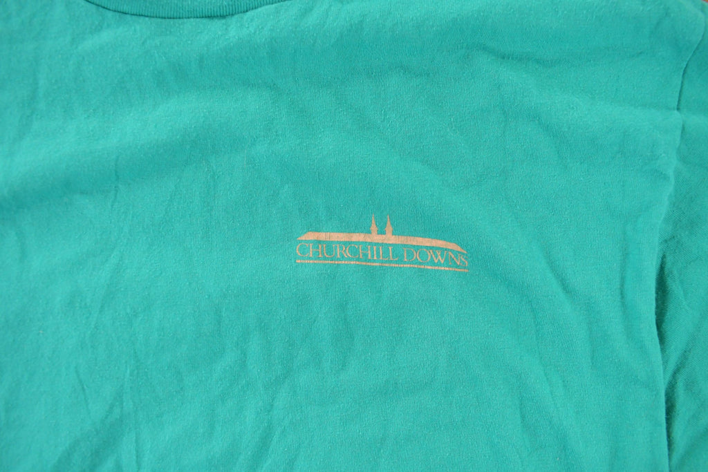 Vintage 1990s Churchill Downs Graphic T-Shirt Men's Medium