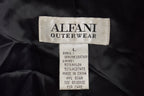 Vintage 1990s Alfani Full Length Black Leather Trench Coat