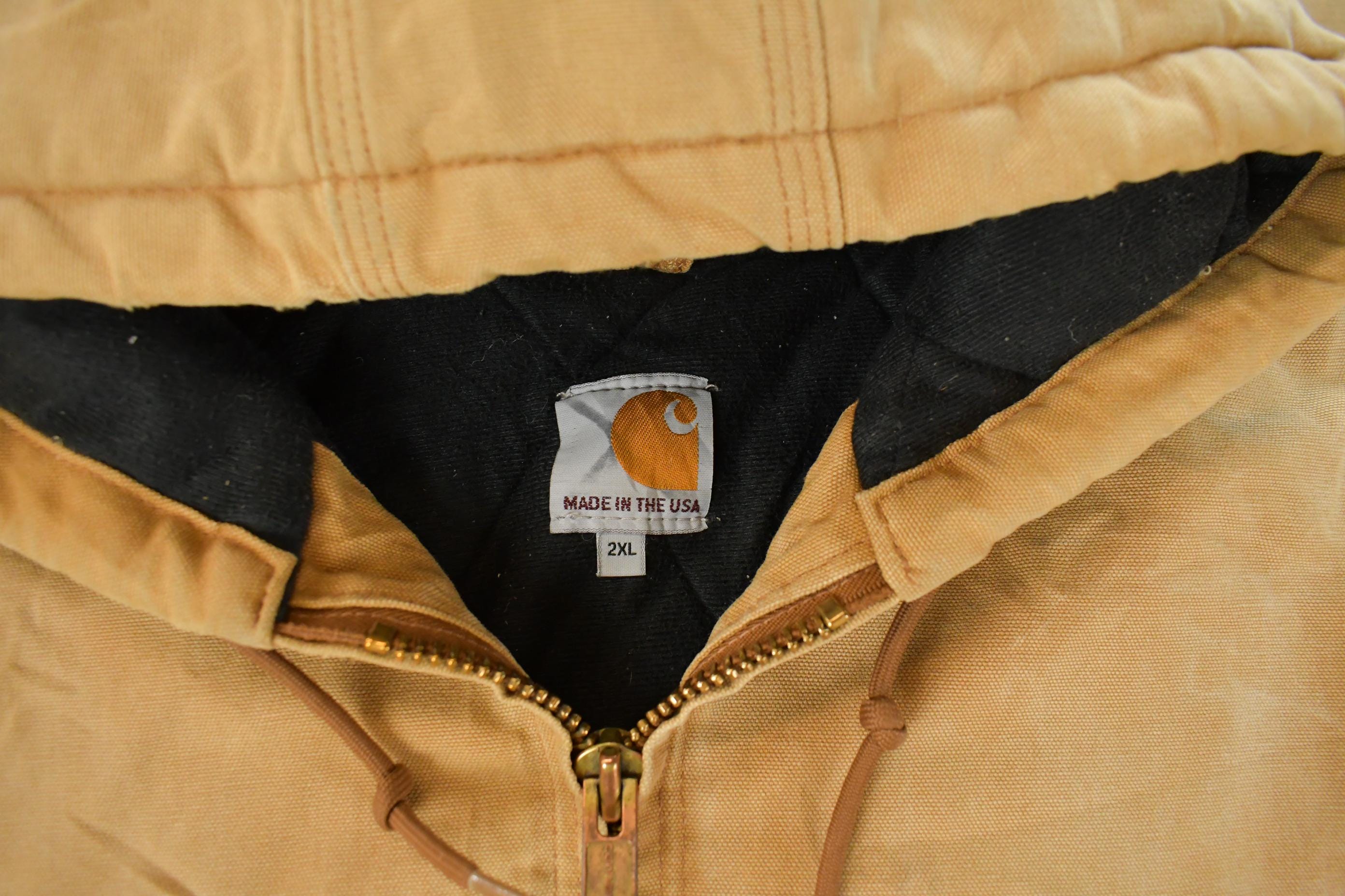 Vintage 1990s Carhartt Hooded Jacket Men's 2XL
