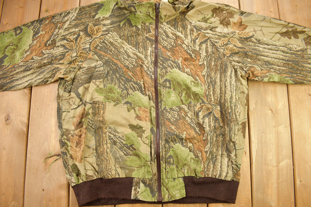 Vintage 1990s Woolrich Tree Camo Windbreaker Jacket
