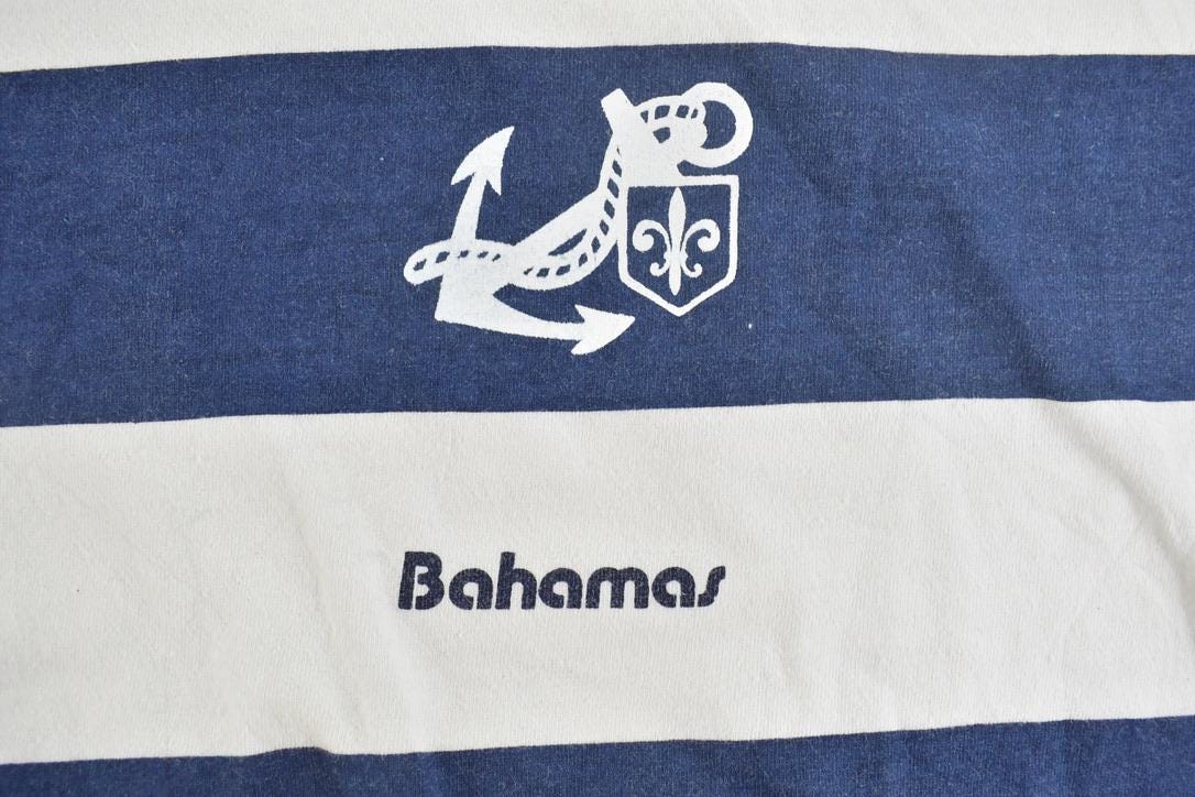 Vintage 1990s Bahamas Striped Souvenir T-Shirt