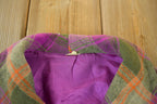 Vintage 1960s 1970s Wool Flannel Button Up Jacket Shirt Women's S-M