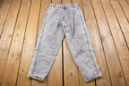Vintage 1990's Zena Black and White Acid Wash 28 x 29